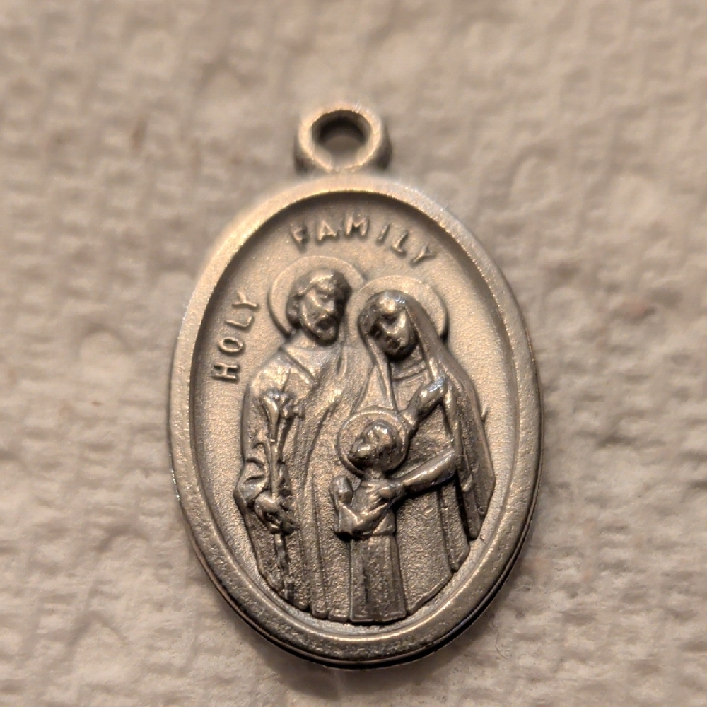Silver Holy Family Pendant Only